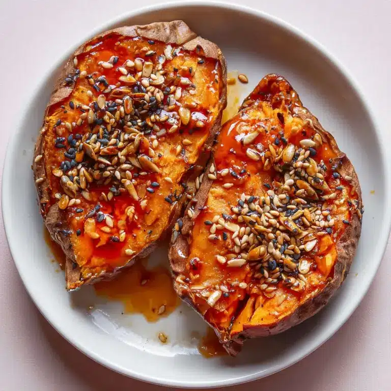 Sticky Tahini Butter Sweet Potatoes Recipe