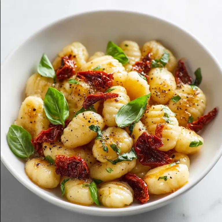 Tuscan Gnocchi with Sun-Dried Tomatoes and Basil Recipe