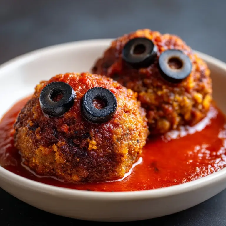 Easy Halloween Dinner Ideas Monster Meatballs Recipe