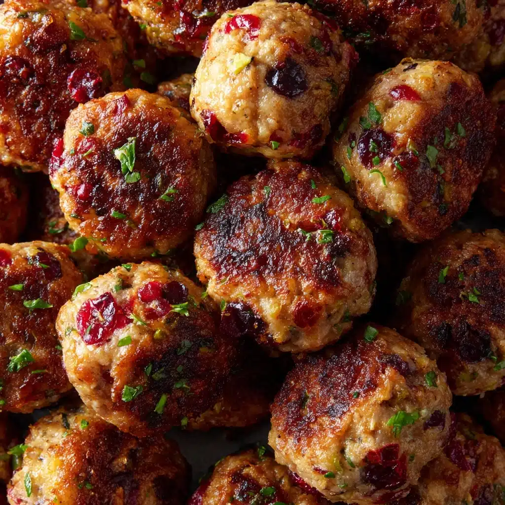 Cranberry Turkey Stuffing Balls Recipe - Recipe Image