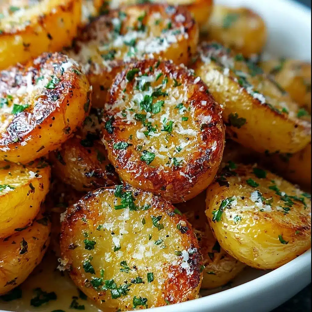 Air Fryer Baked Garlic Parmesan Potatoes Recipe - Recipe Image