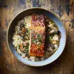 Japanese Style Risotto with Seared Salmon Recipe