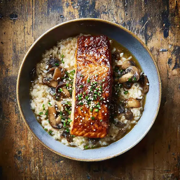Japanese Style Risotto with Seared Salmon Recipe