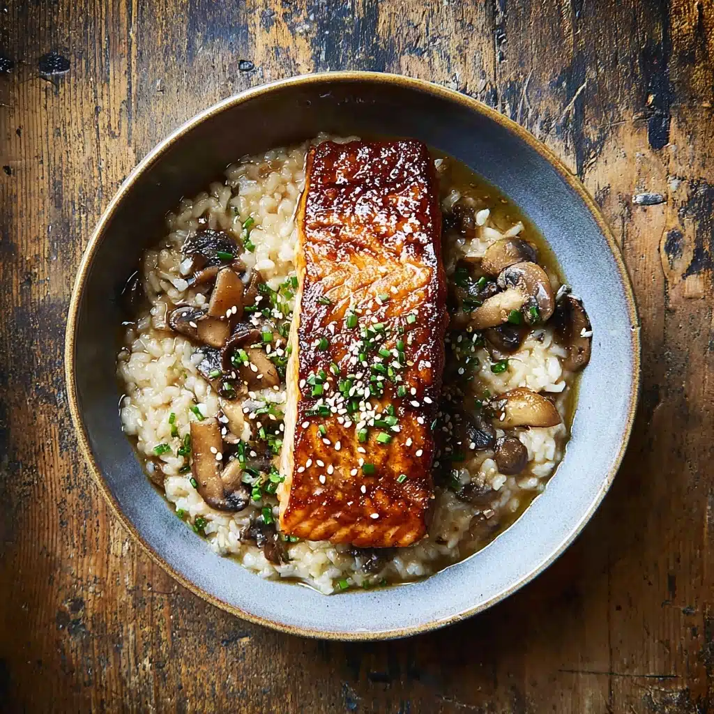 Japanese Style Risotto with Seared Salmon Recipe
