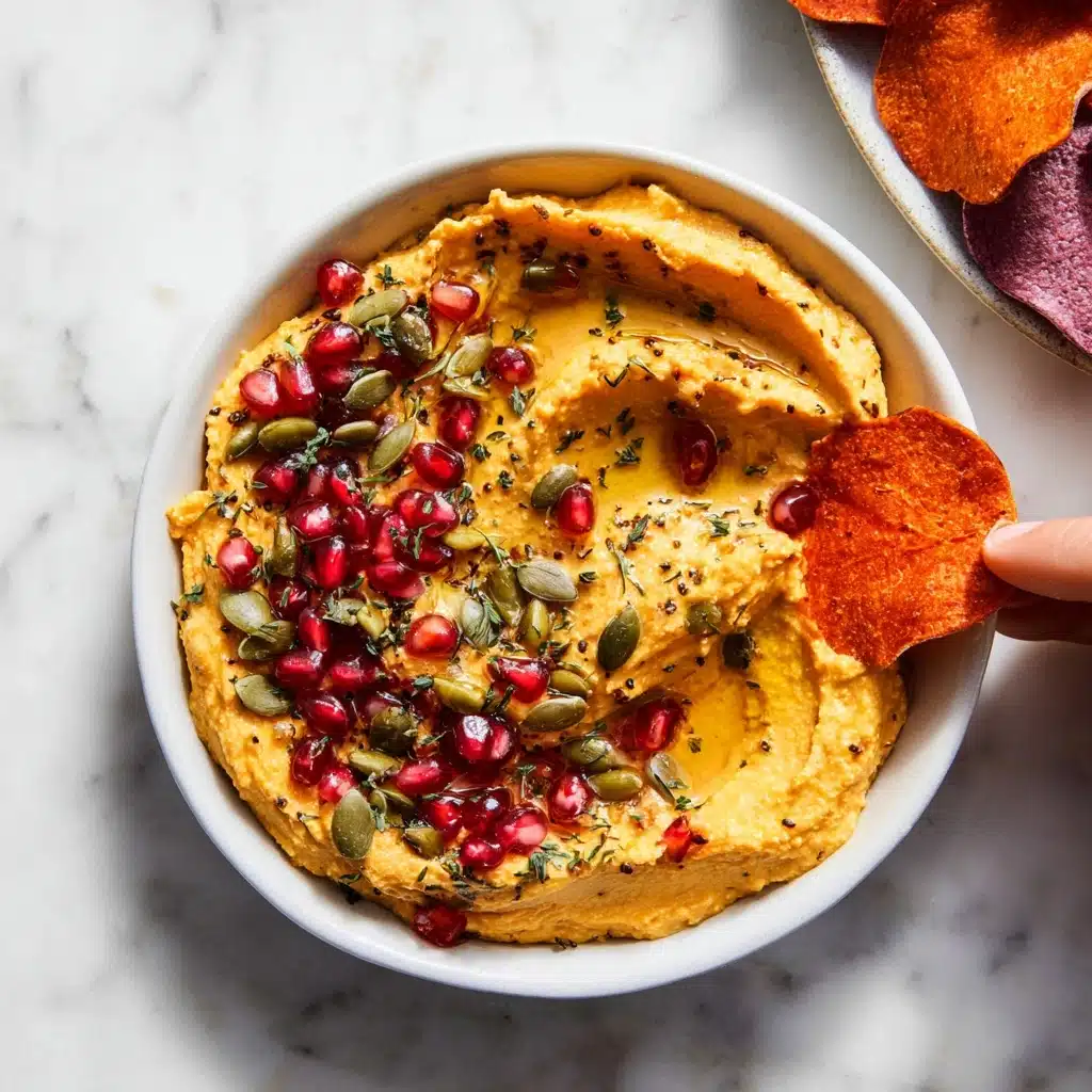 10-Minute Cozy & Creamy Pumpkin Hummus Recipe - Recipe Image