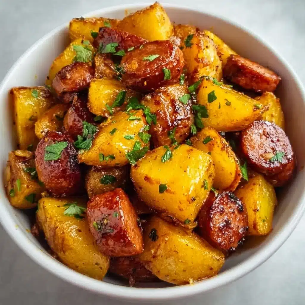 Make Sweet and Savory Glazed Sausage and Potatoes Tonight! Recipe