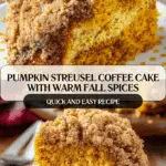 Pumpkin Streusel Coffee Cake Recipe