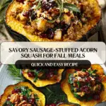 Sausage-Stuffed Acorn Squash Recipe