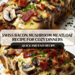 Swiss Bacon Mushroom Meatloaf Recipe