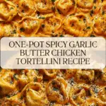 One-Pot Spicy Garlic Butter Chicken Tortellini Recipe