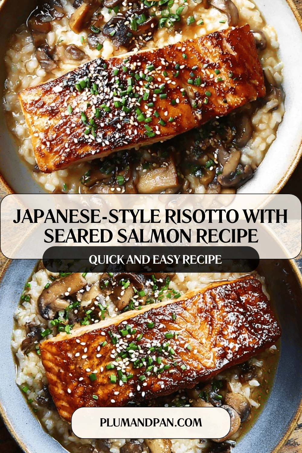 Jap Rice Risotto Japanese Style Risotto with Seared Salmon – Creamy & Savory Delight