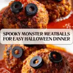 Easy Halloween Dinner Ideas Monster Meatballs Recipe