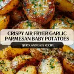 Air Fryer Baked Garlic Parmesan Potatoes Recipe