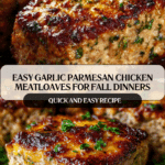 Garlic Parmesan Chicken Meatloaves Recipe