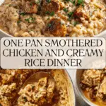 One Pan Smothered Chicken and Rice Recipe