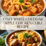 White Cheddar & Apple Chicken Chili Recipe