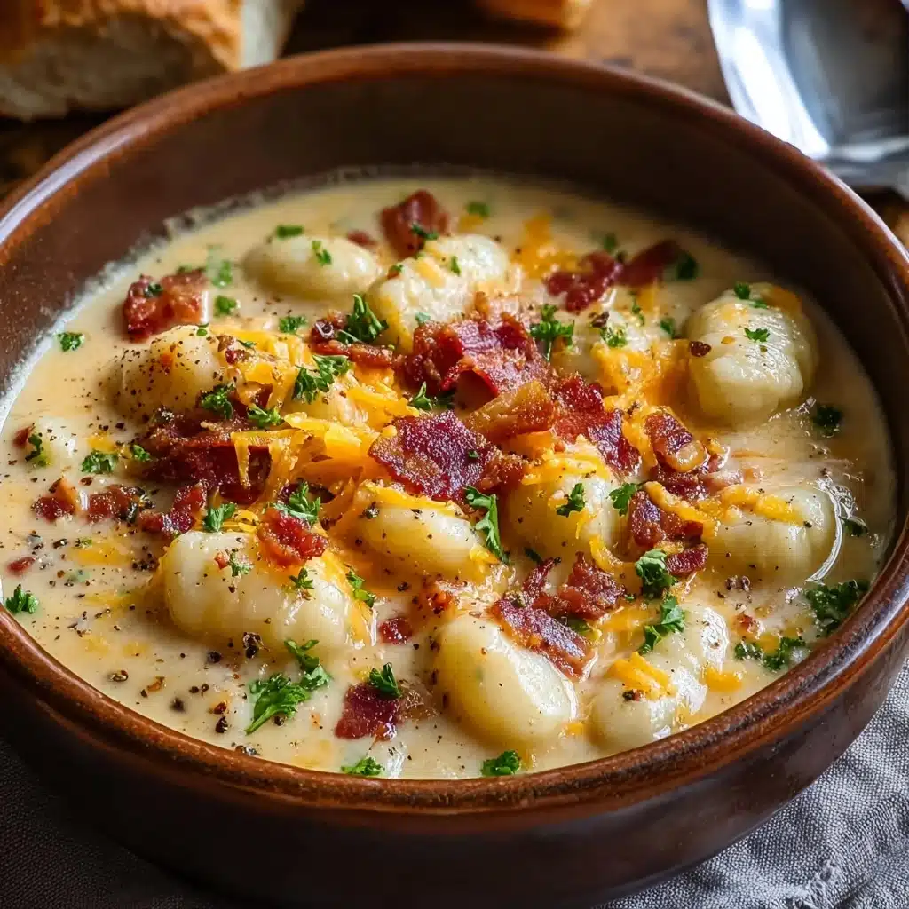 Bacon Cheddar Gnocchi Soup – A Rich and Creamy Comfort Meal Recipe - Recipe Image