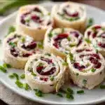 Savory Christmas Cranberry Roll Ups Recipe
