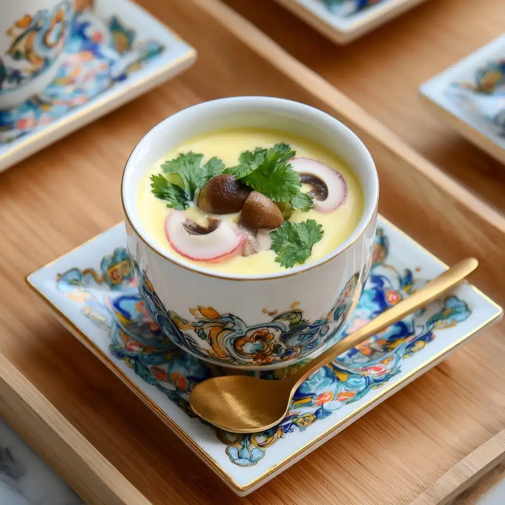 Chawanmushi (Japanese Savory Steamed Egg Custard) Recipe - Recipe Image