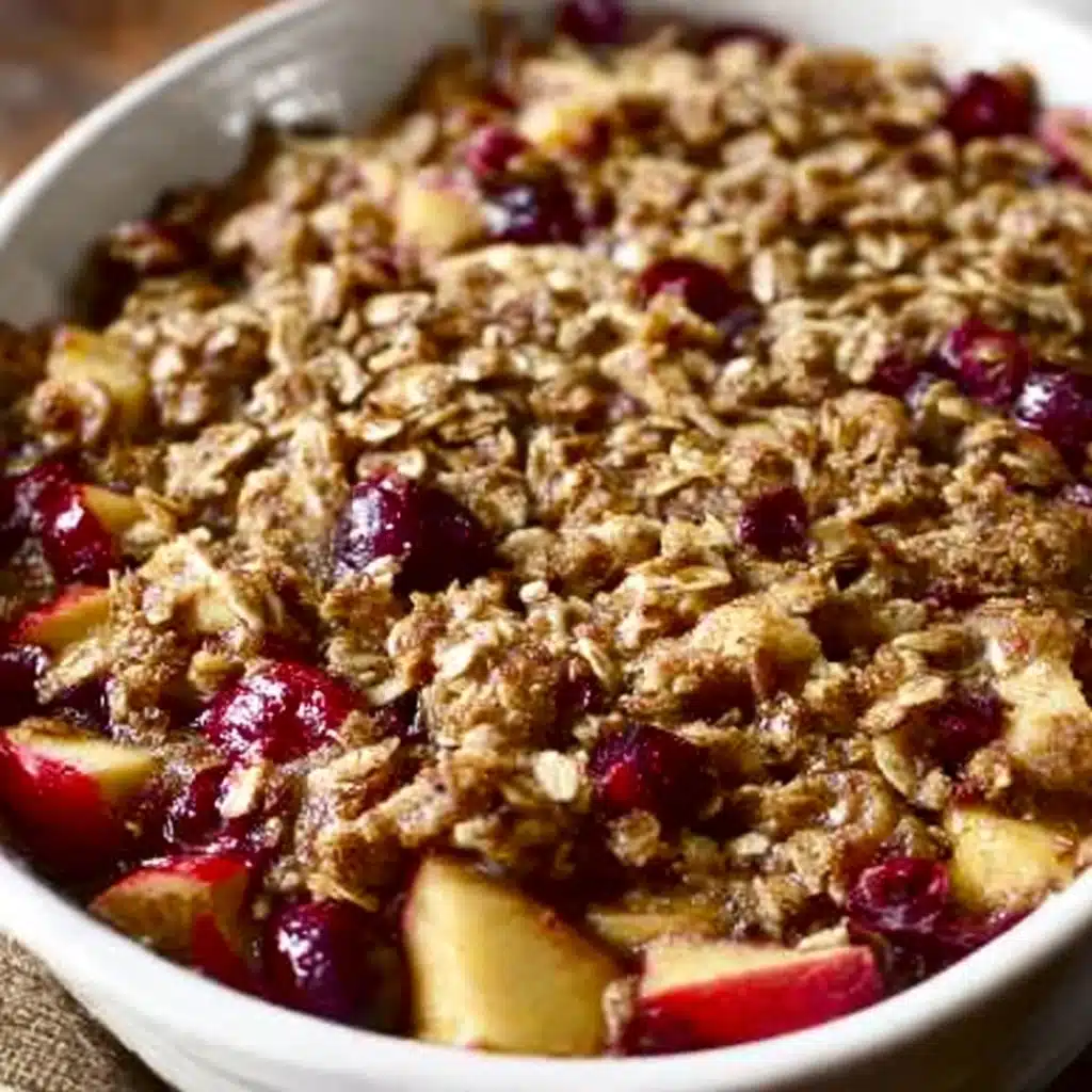 Baked Cranberry, Apple and Cinnamon Oatmeal Recipe - Recipe Image