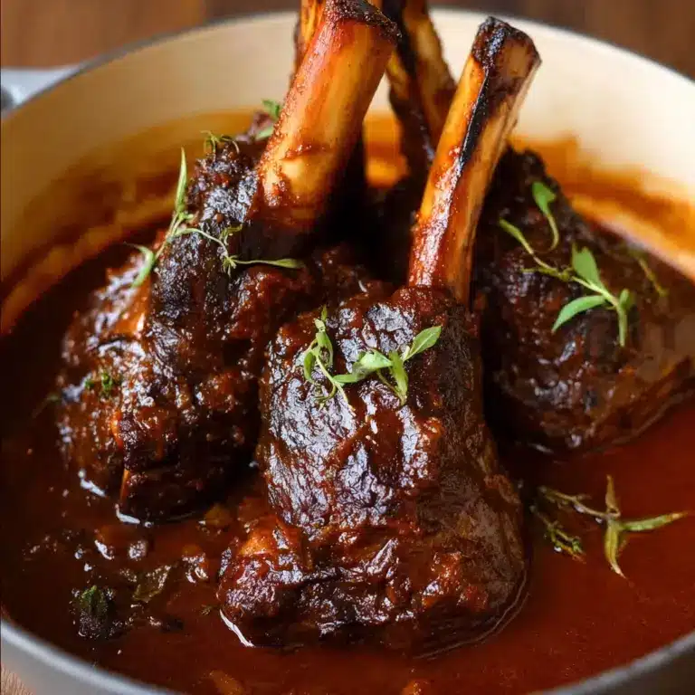 Lamb Shanks with Red Wine Sauce Recipe