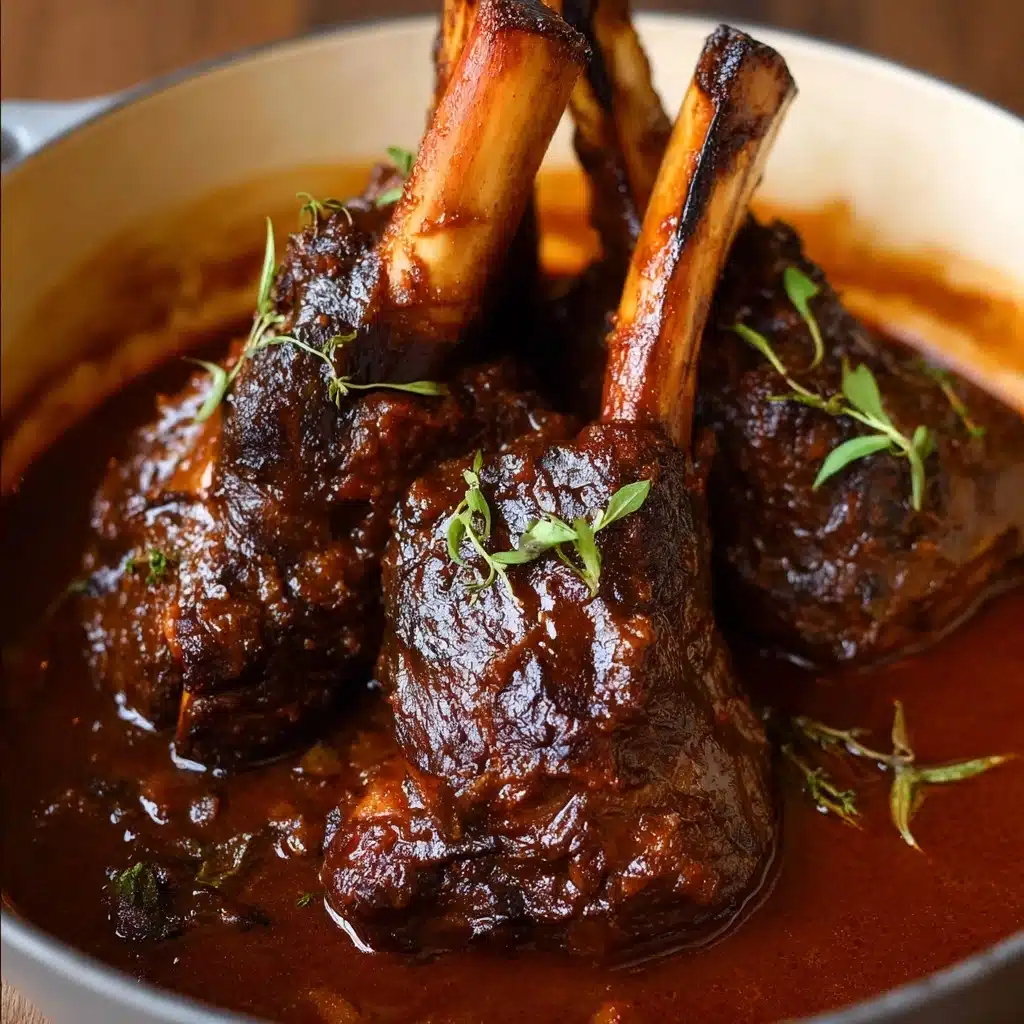 Lamb Shanks with Red Wine Sauce Recipe - Recipe Image