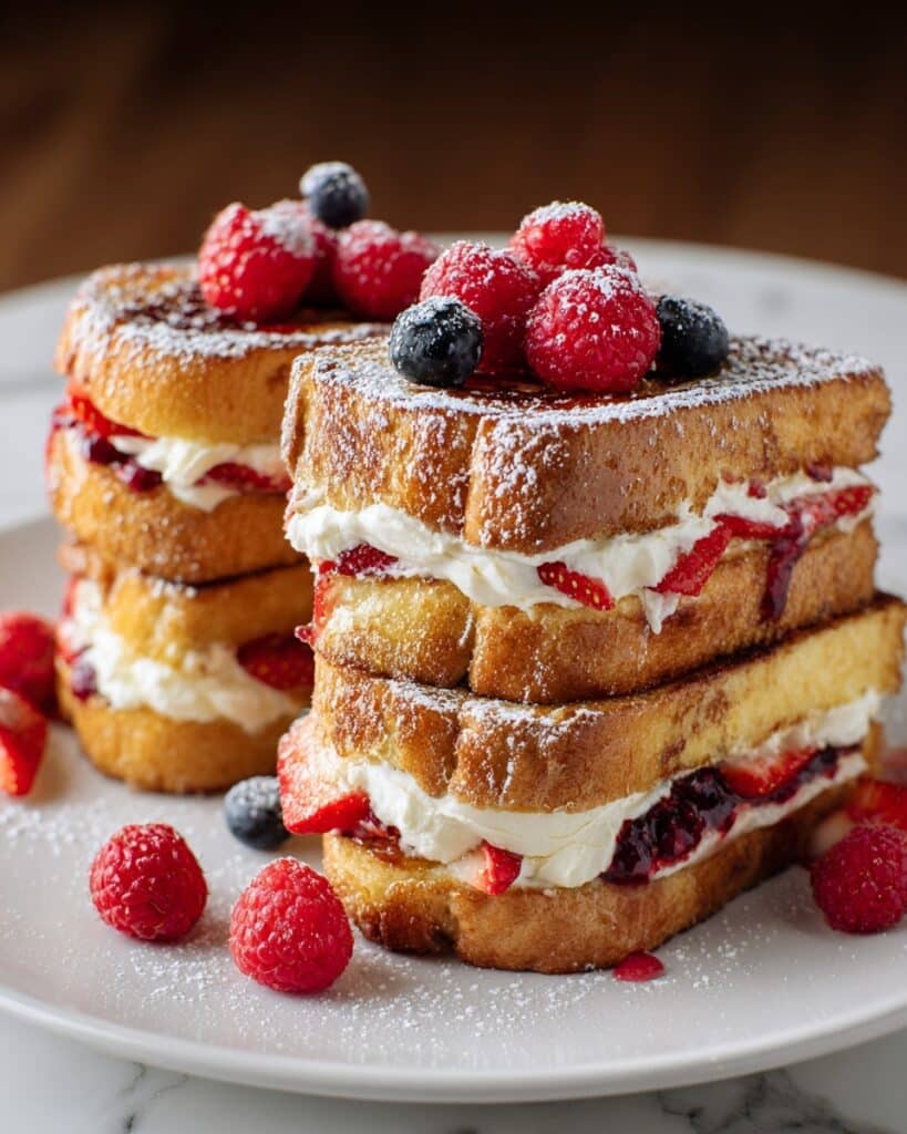Stuffed French Toast with Cream Cheese & Jam Recipe