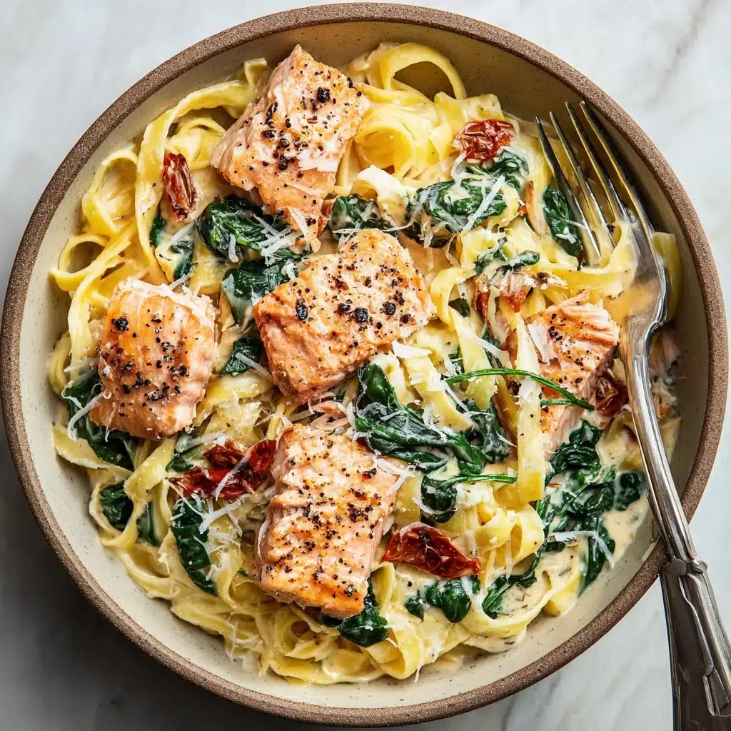 Creamy Tuscan Salmon Pasta Recipe - Recipe Image