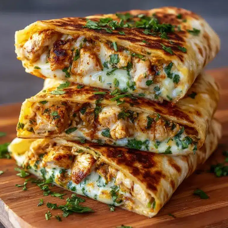 Ooey-Gooey Cheesy Garlic Chicken Wraps You’ll Devour Recipe
