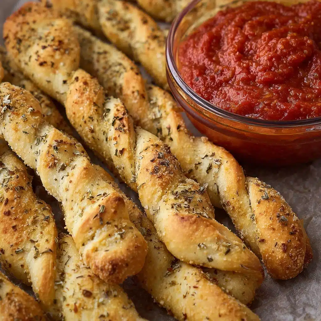 Buttery Garlic Twisted Breadsticks Recipe