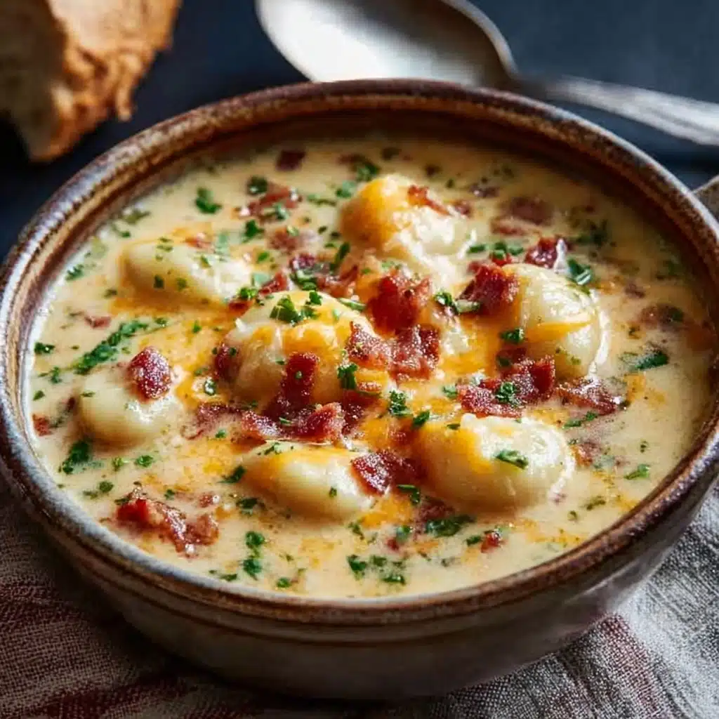 Bacon Cheddar Gnocchi Soup – A Rich and Creamy Comfort Meal Recipe - Recipe Image