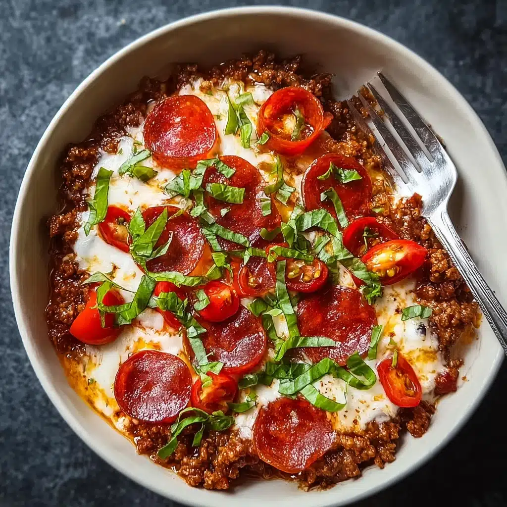 Low Carb Crustless Pizza Bowl Recipe - Recipe Image