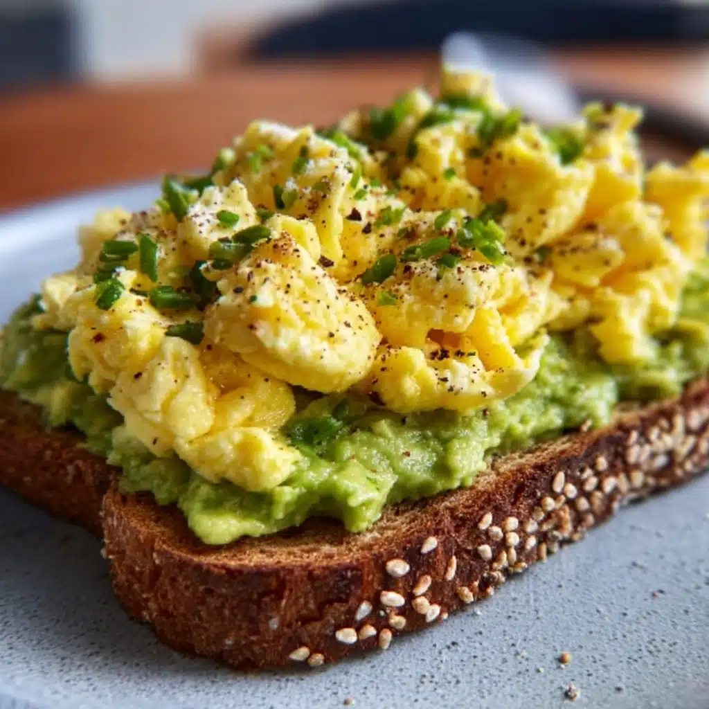 High Protein Scrambled Eggs Avocado Toast: 7 Healthy Ways Recipe - Recipe Image