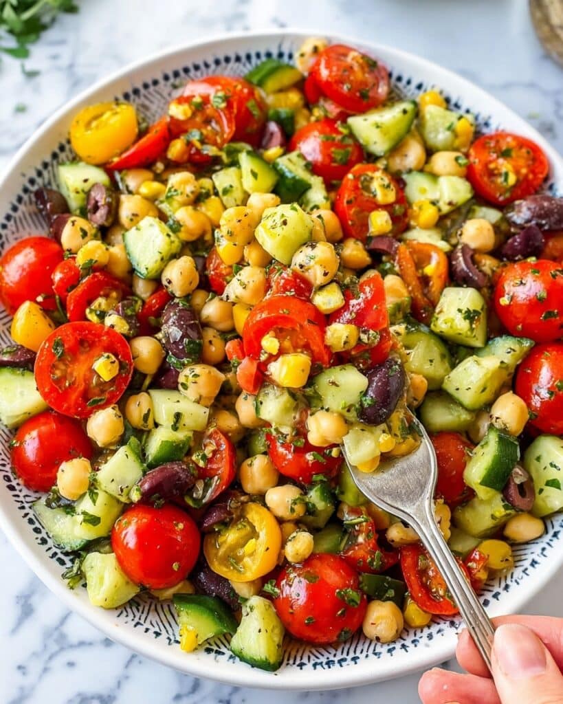 Chickpea Cucumber Salad with Life-Changing Marinade Recipe