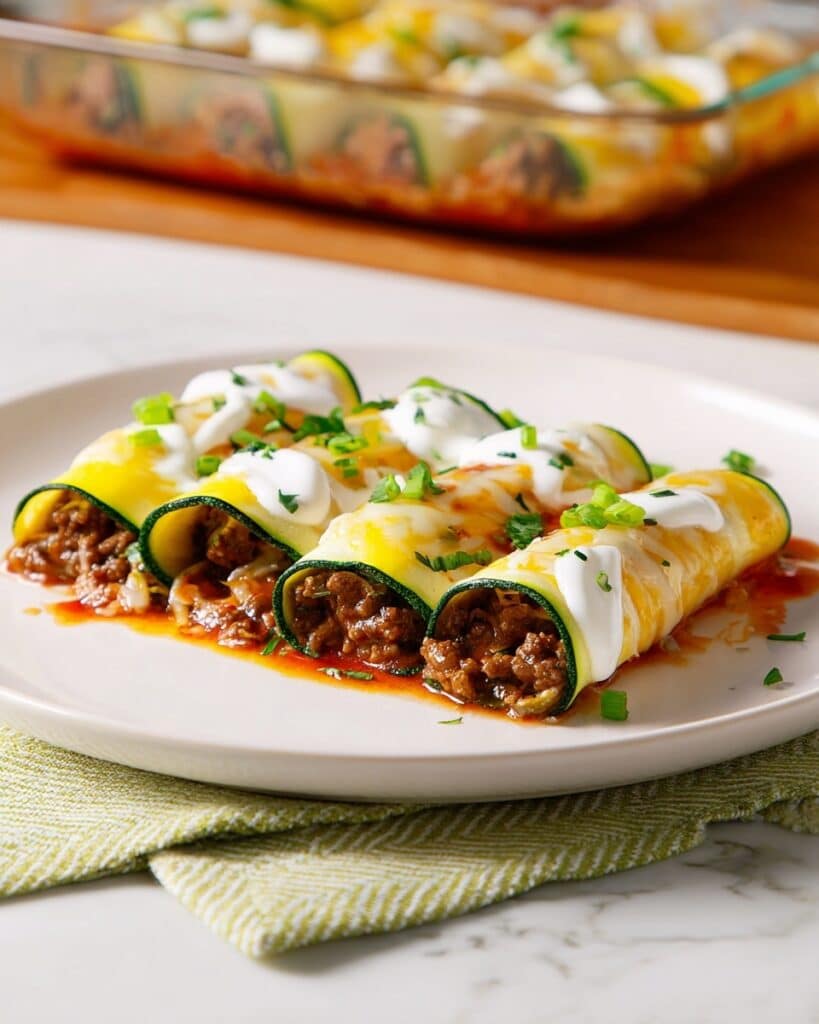 Beef Zucchini Enchiladas Recipe