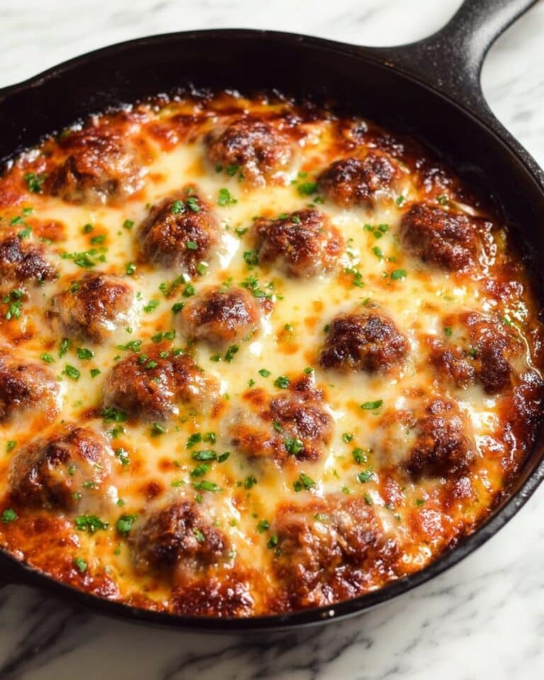 Keto Meatballs with Pizza Sauce and Melty Cheese Recipe