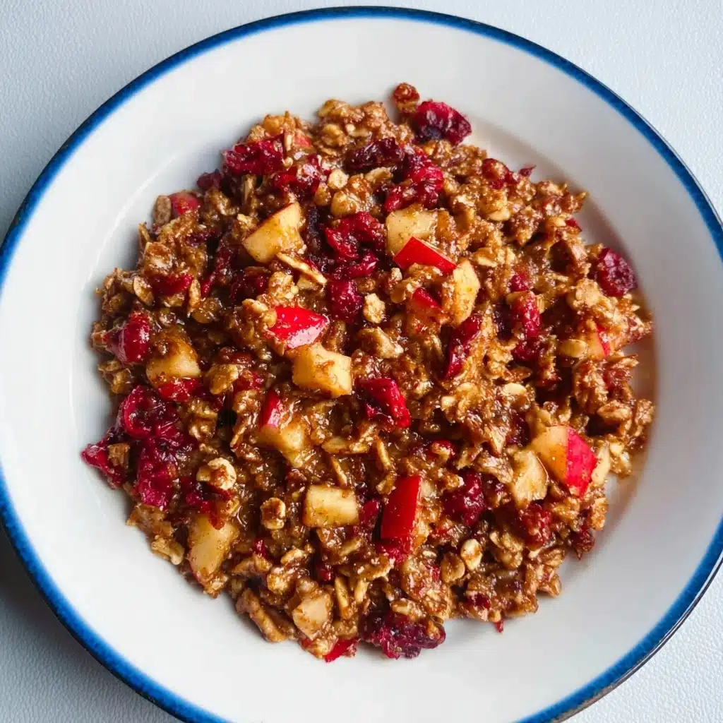 Baked Cranberry, Apple and Cinnamon Oatmeal Recipe