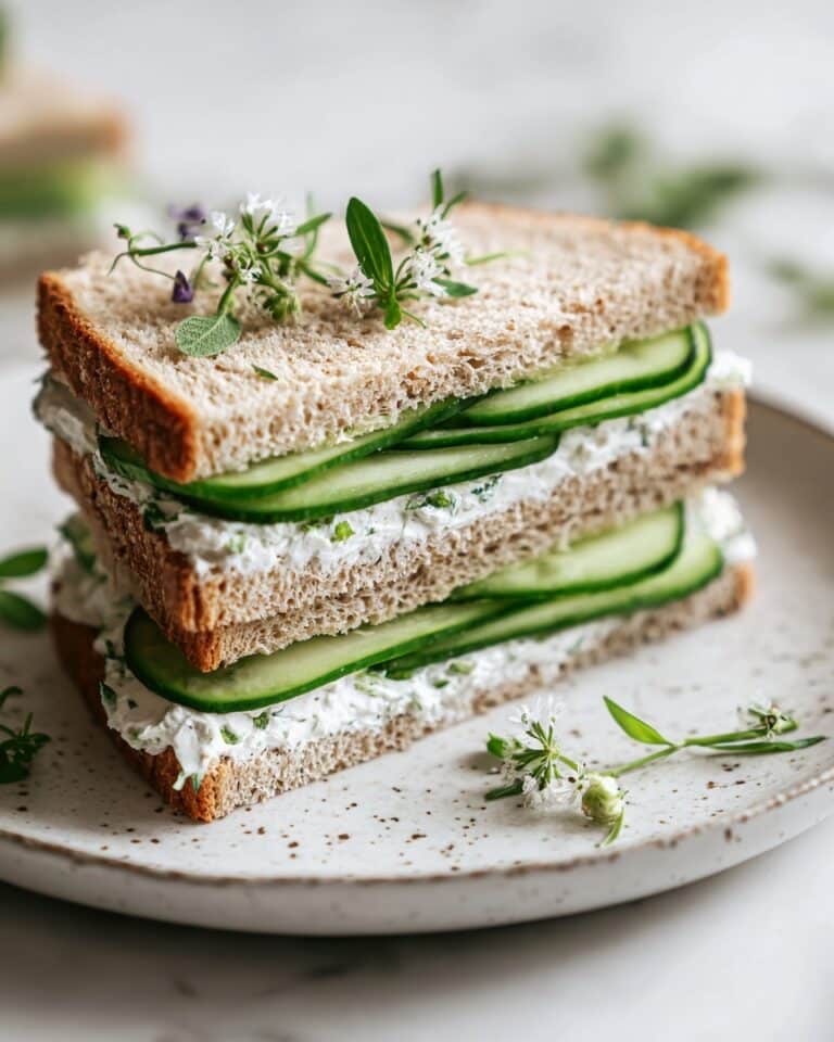 Cucumber Sandwiches with Herb Cream Cheese Recipe