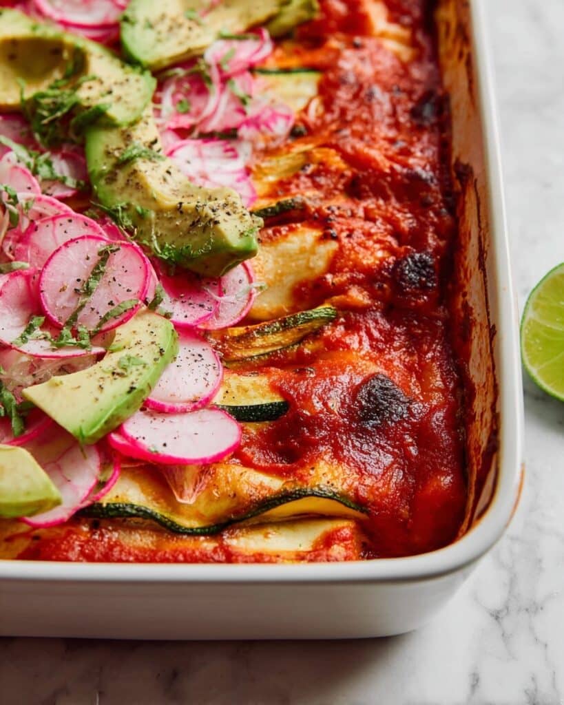 Zucchini Chicken Enchilada Casserole (Paleo, Whole30, AIP, Low Carb) Recipe