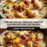 Bacon Cheddar Gnocchi Soup – A Rich and Creamy Comfort Meal Recipe