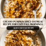 Pumpkin Spice Oatmeal Recipe