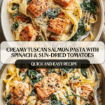 Creamy Tuscan Salmon Pasta Recipe