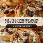 Cranberry Cream Cheese Pinwheels: A Festive Delight! Recipe