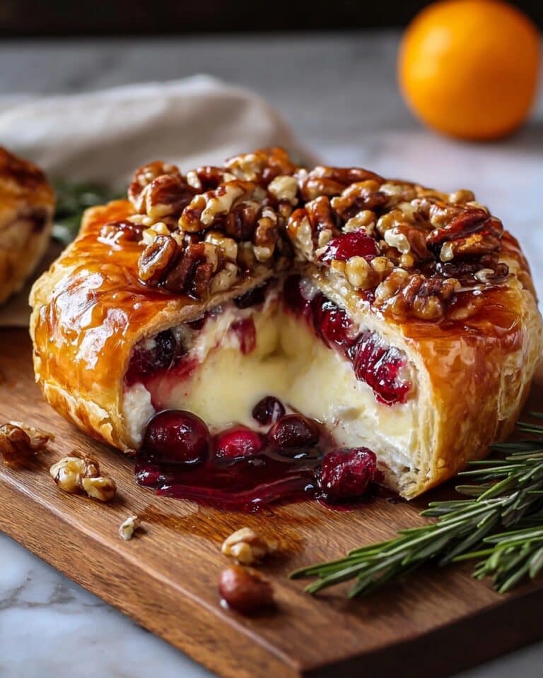 Baked Brie with Cranberries and Walnuts Recipe
