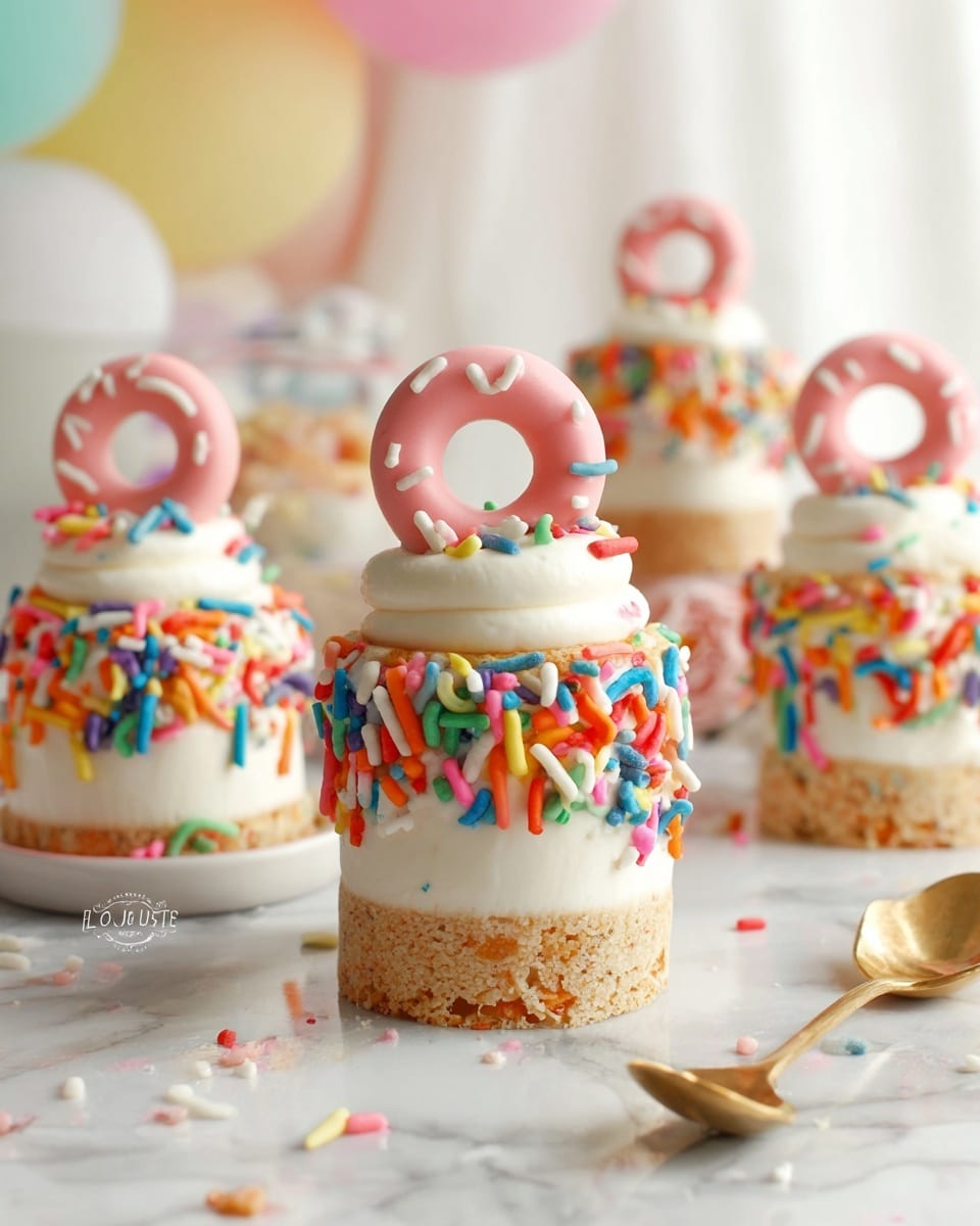 Mini No-Bake Funfetti Cheesecakes Recipe