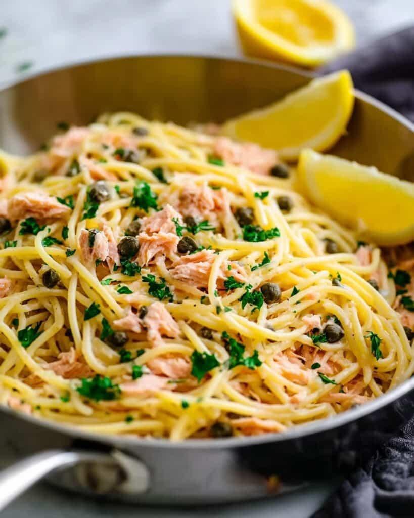 Healthier Smoked Salmon Linguine Recipe