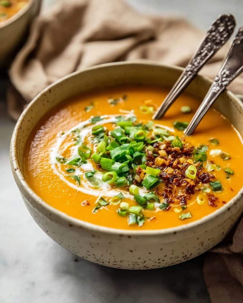 Baked Chipotle Cheddar Sweet Potato Chowder Recipe