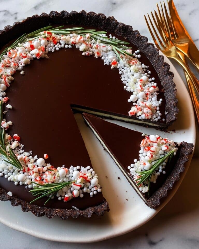 Dark Chocolate Peppermint Mousse Tart Recipe