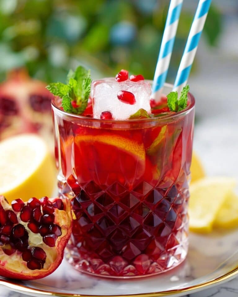 Cranberry Mocktail with Pomegranate and Mint Recipe