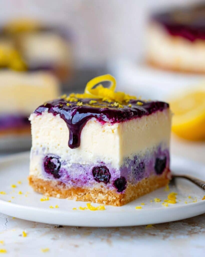 French Blueberry Custard Cake with Biscoff Crust and Lemon Mascarpone Buttercream Recipe